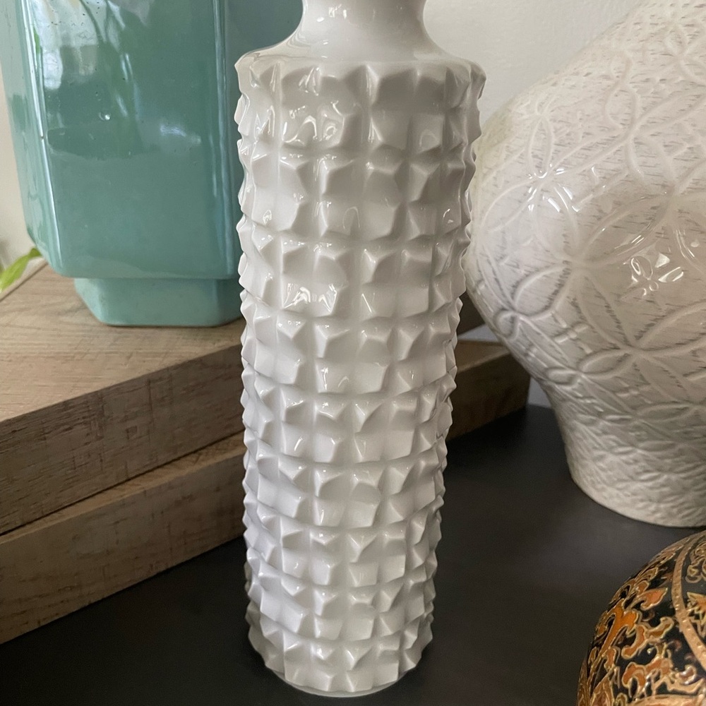 Vintage Meissen Mid-Century, Modern White Ceramic Vase - Ludwig Zepner design